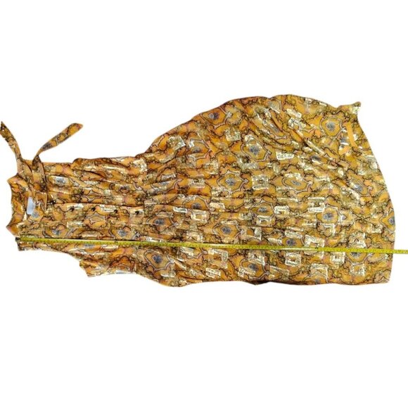 Anthropologie HD in Paris Womens 4 Goldspun Paisley Silk Blend Dress - Picture 13 of 16
